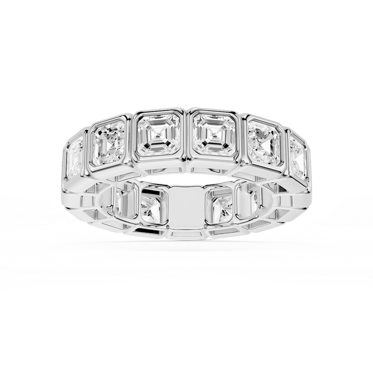 Tess Asscher Lab Grown Diamond Bezel Eternity Band