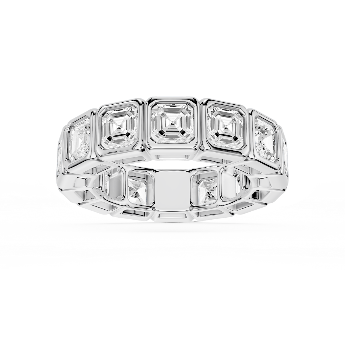 Tess Asscher Lab Grown Diamond Bezel Eternity Band