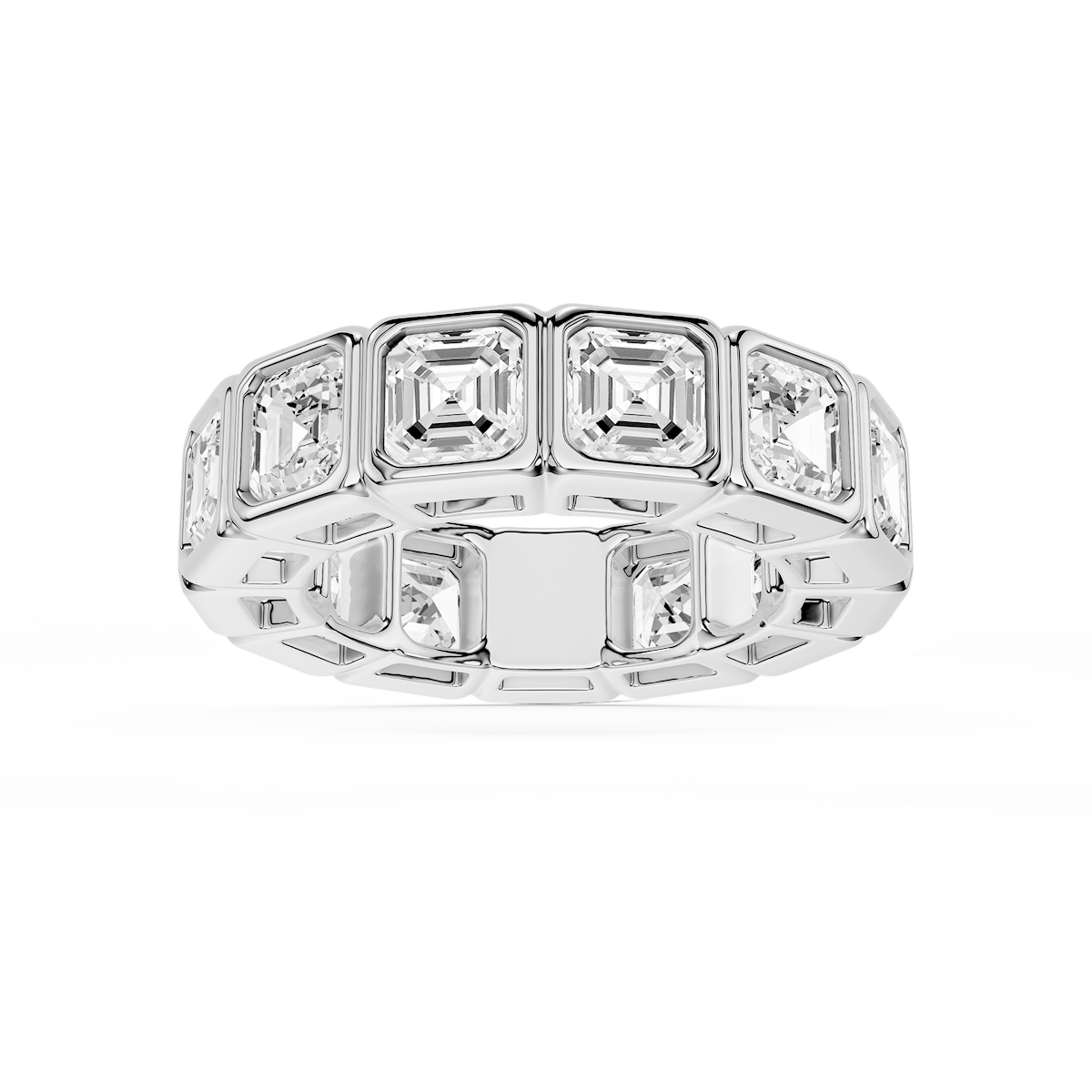 Tess Asscher Lab Grown Diamond Bezel Eternity Band