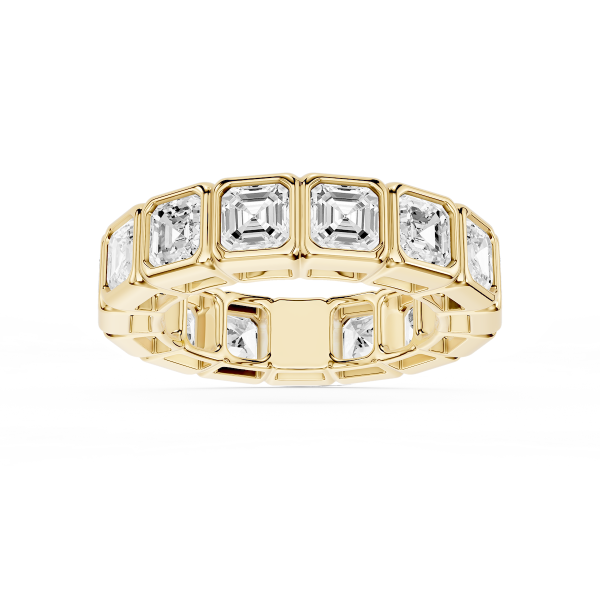 Tess Asscher Lab Grown Diamond Bezel Eternity Band