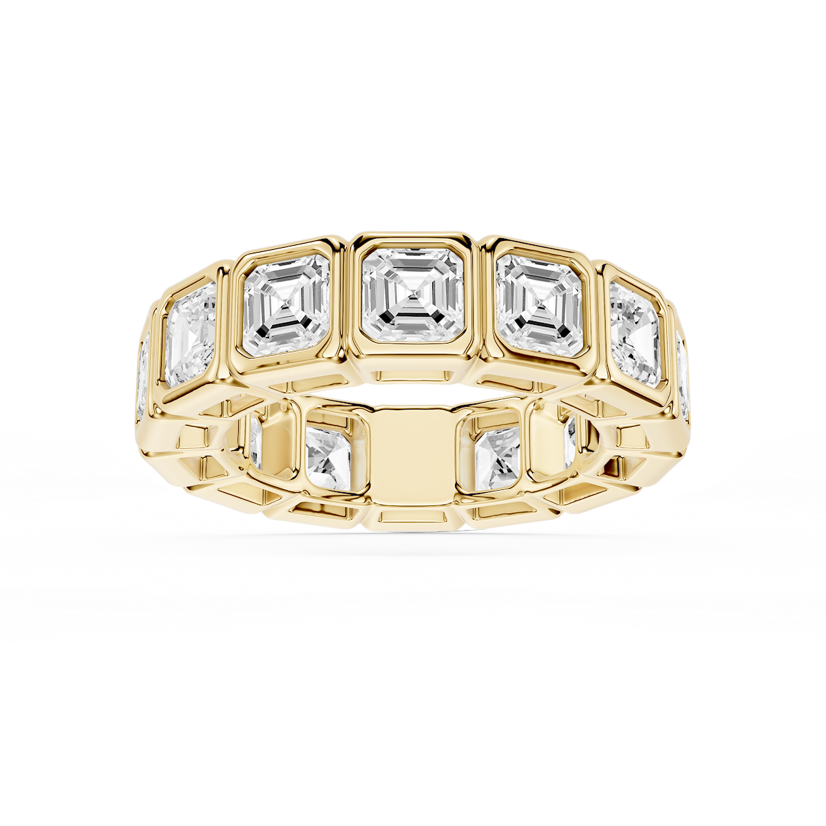 Tess Asscher Lab Grown Diamond Bezel Eternity Band