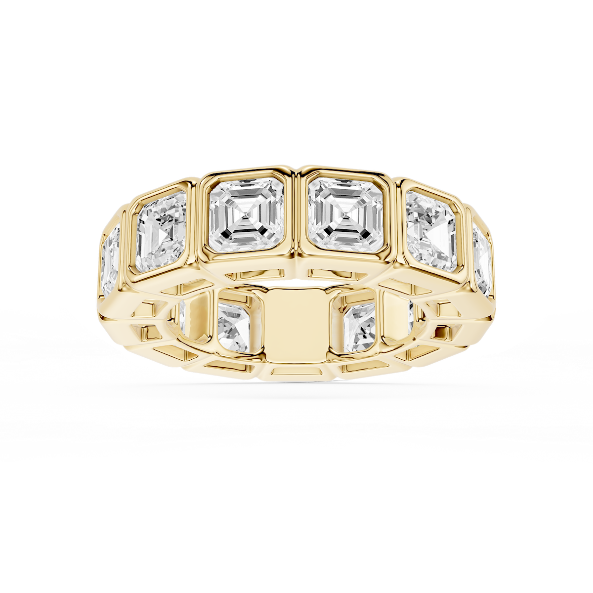 Tess Asscher Lab Grown Diamond Bezel Eternity Band