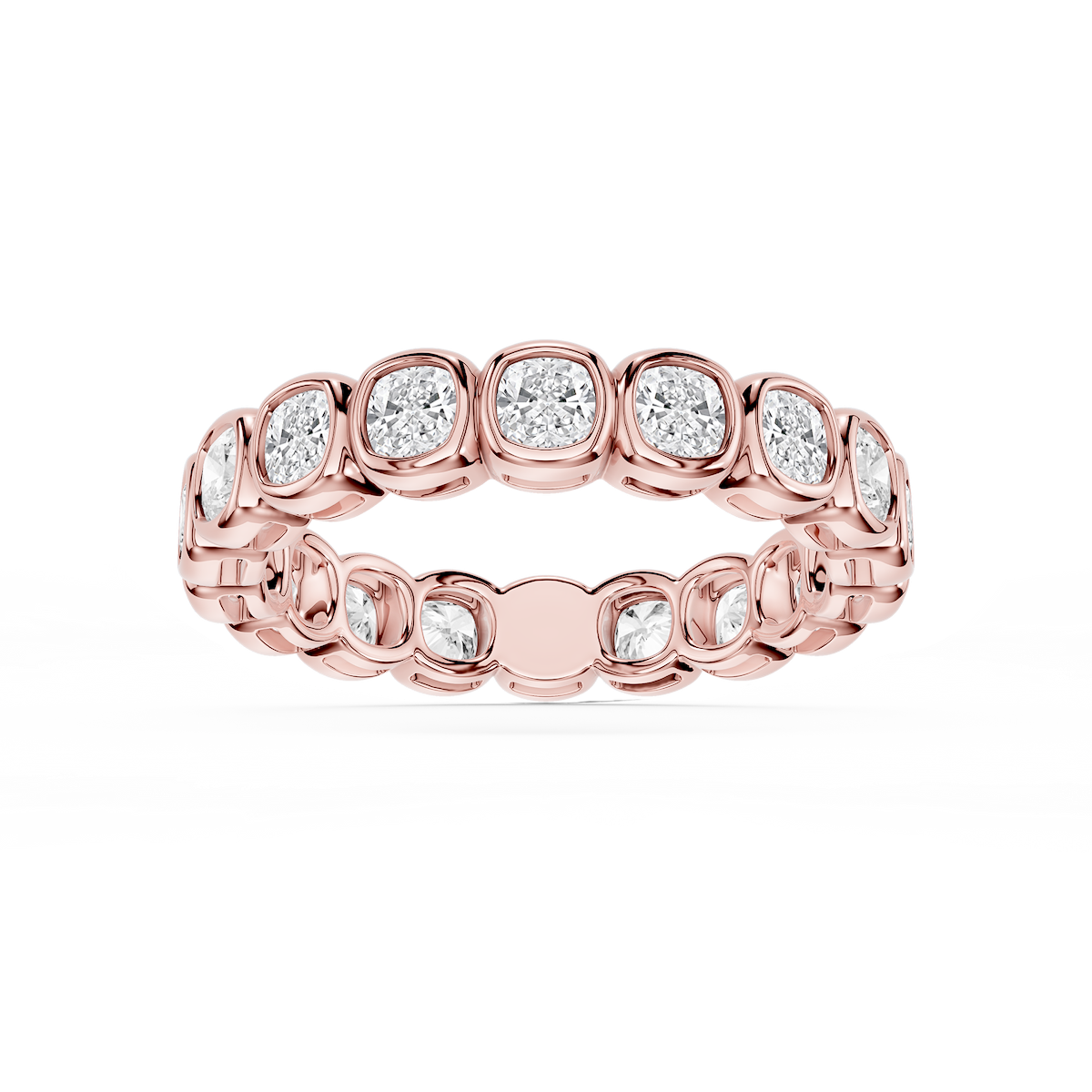 Tess Cushion Lab Grown Diamond Bezel Eternity Band