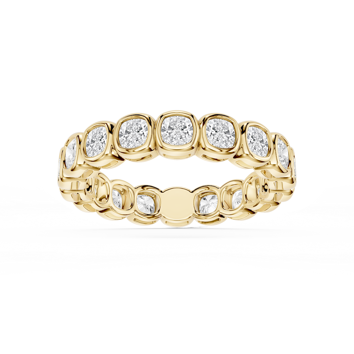 Tess Cushion Lab Grown Diamond Bezel Eternity Band
