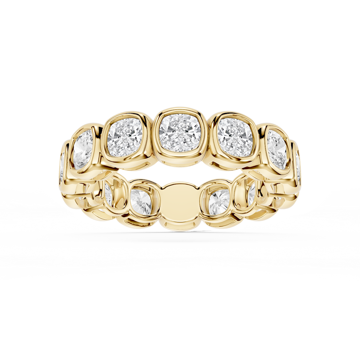 Tess Cushion Lab Grown Diamond Bezel Eternity Band