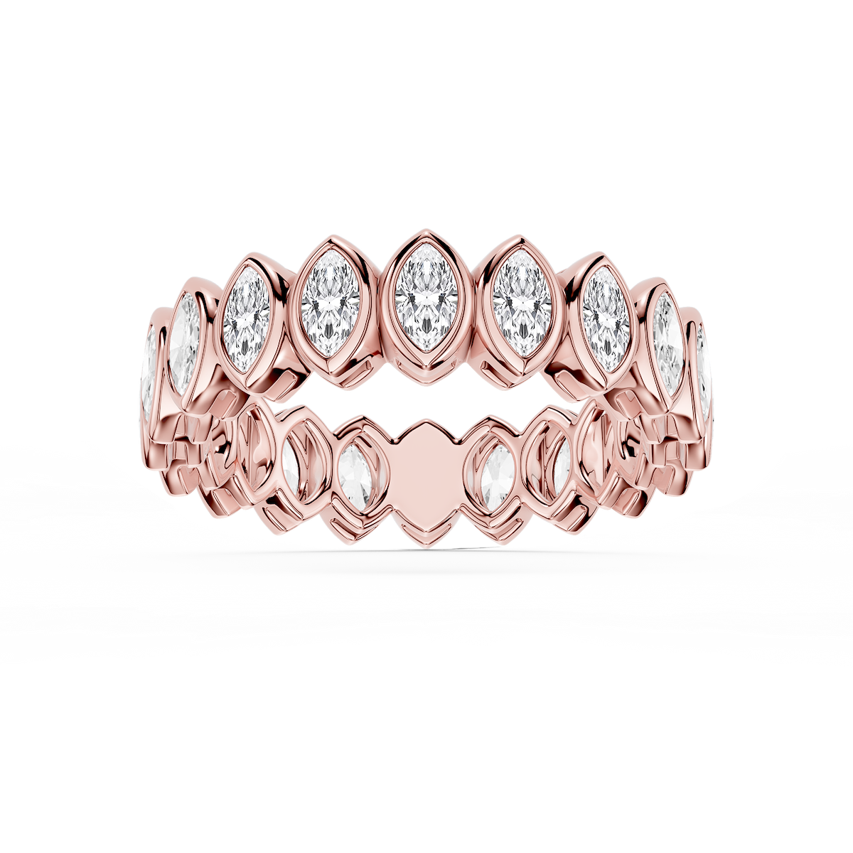 Tess Marquise Lab Grown Diamond Bezel Eternity Band