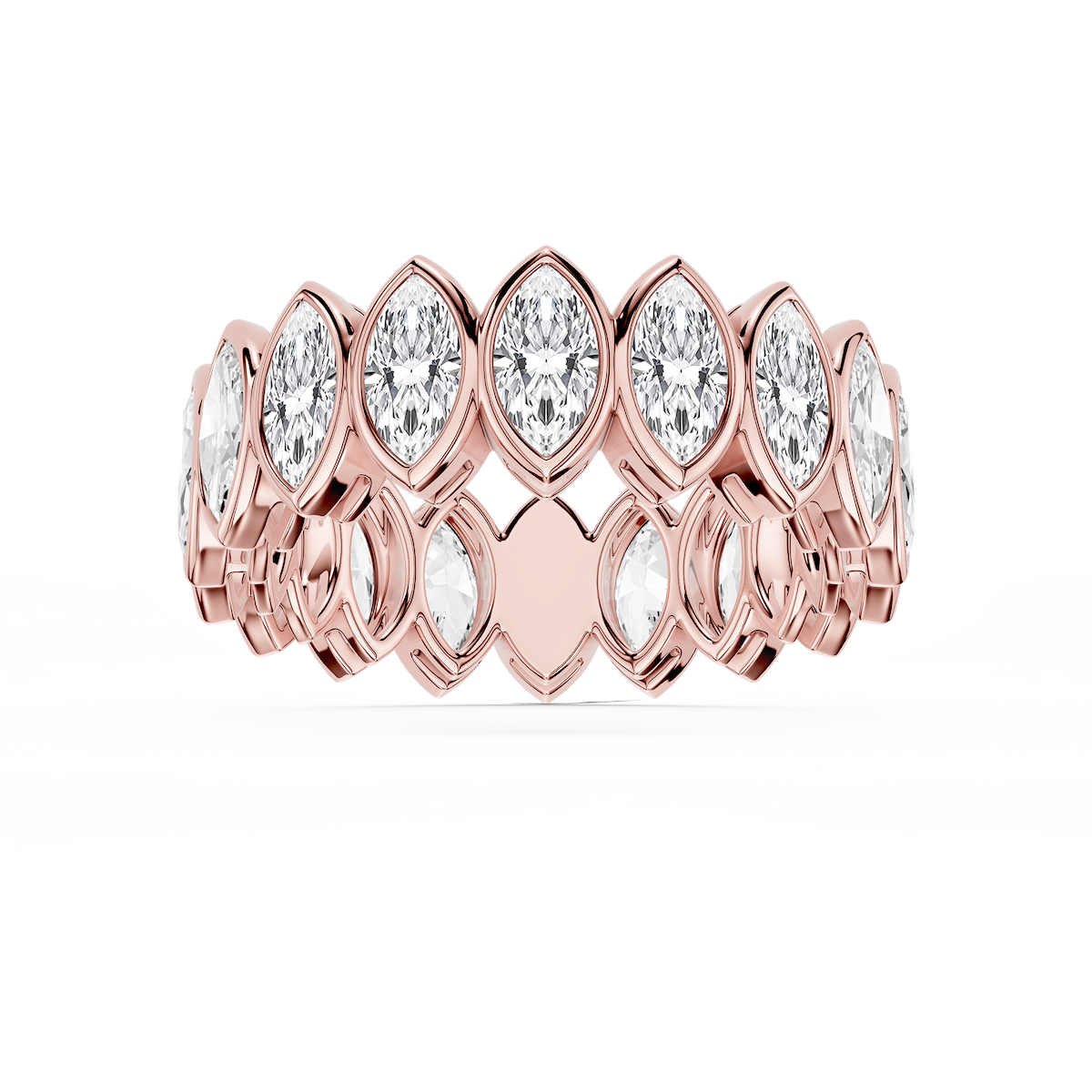 Tess Marquise Lab Grown Diamond Bezel Eternity Band