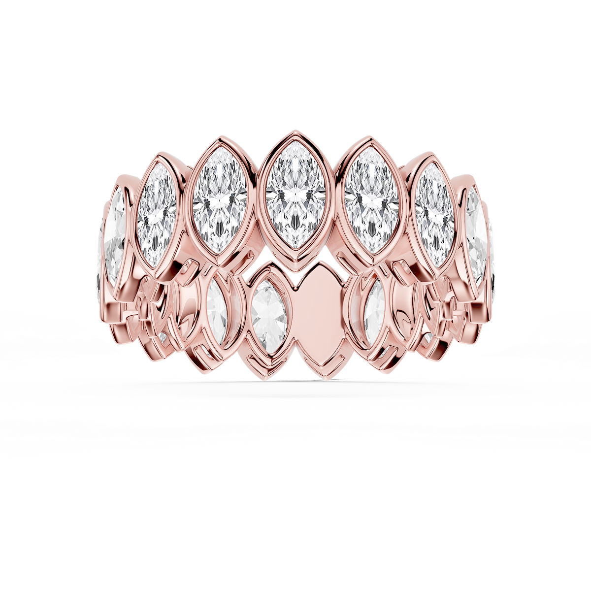 Tess Marquise Lab Grown Diamond Bezel Eternity Band