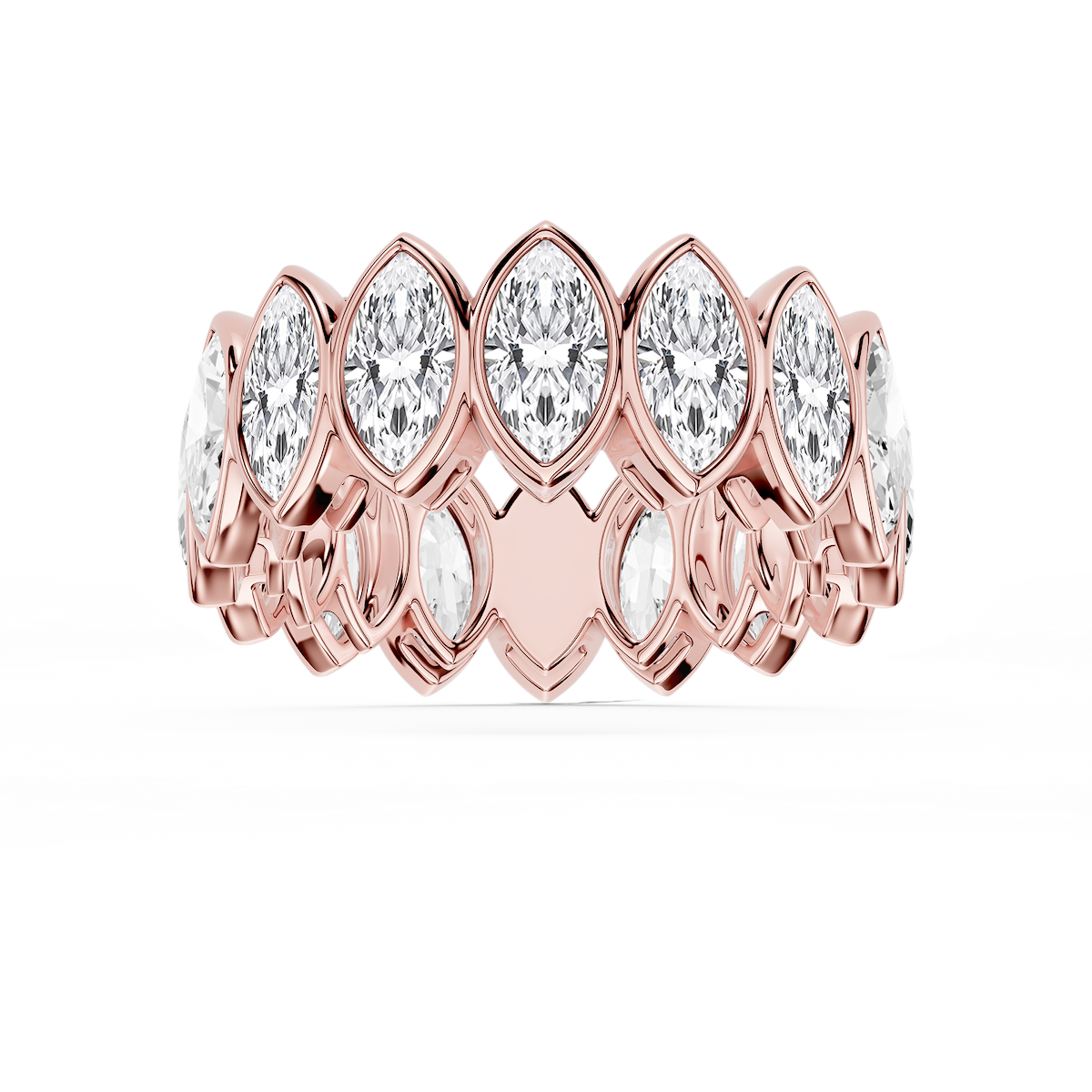 Tess Marquise Lab Grown Diamond Bezel Eternity Band