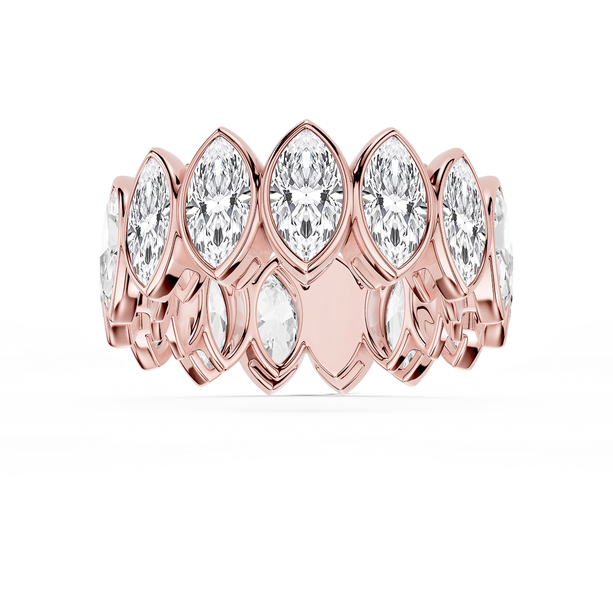Tess Marquise Lab Grown Diamond Bezel Eternity Band