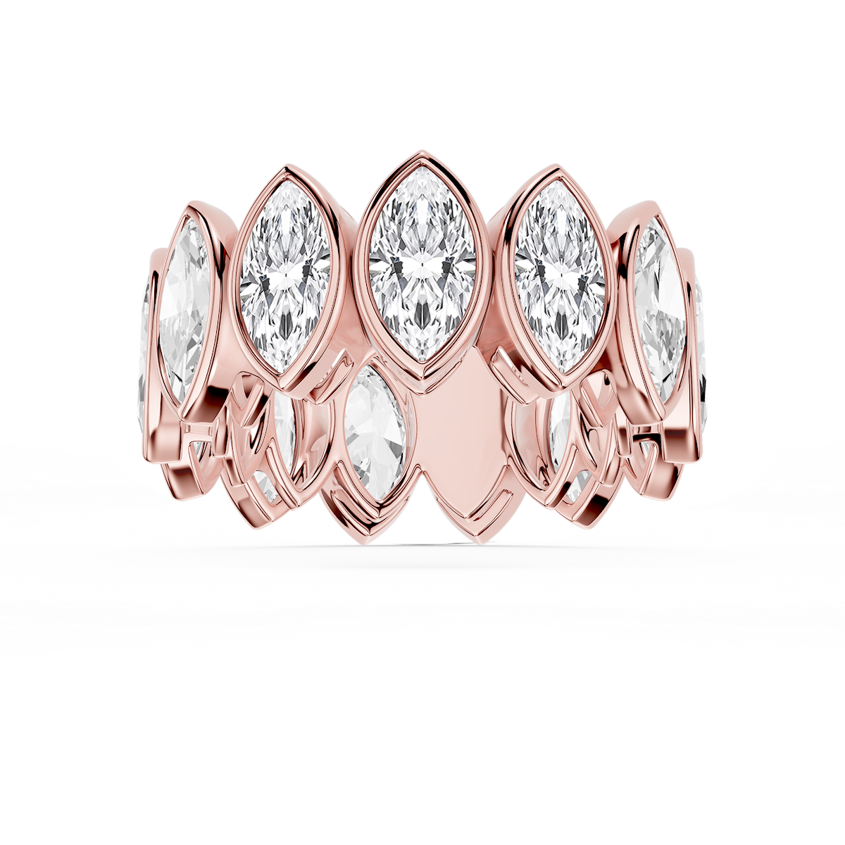 Tess Marquise Lab Grown Diamond Bezel Eternity Band