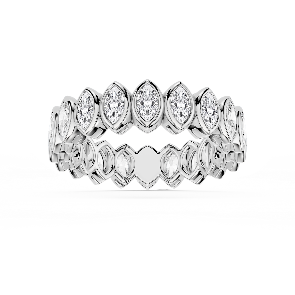 Tess Marquise Lab Grown Diamond Bezel Eternity Band