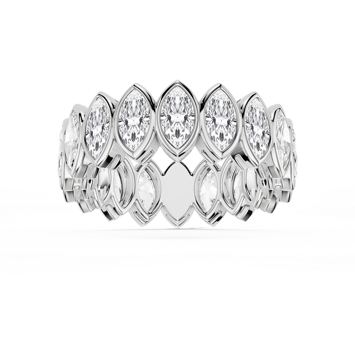 Tess Marquise Lab Grown Diamond Bezel Eternity Band