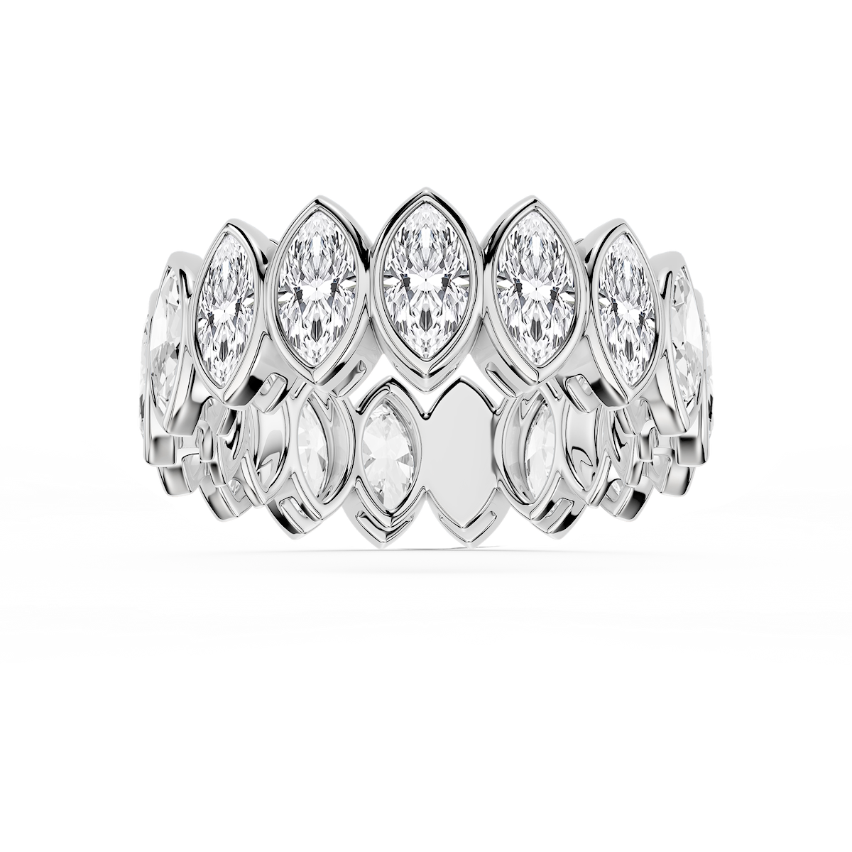Tess Marquise Lab Grown Diamond Bezel Eternity Band