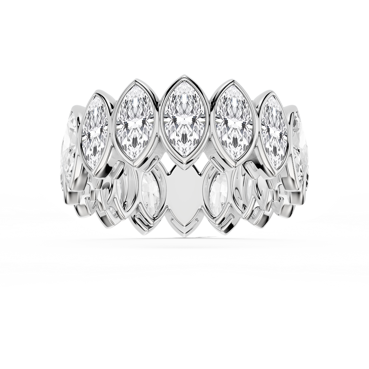 Tess Marquise Lab Grown Diamond Bezel Eternity Band