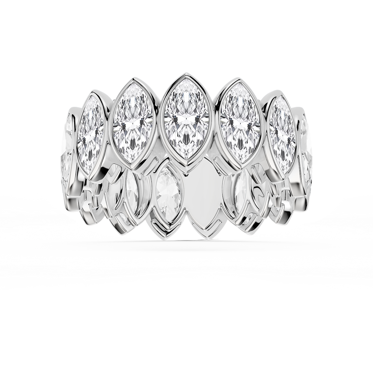 Tess Marquise Lab Grown Diamond Bezel Eternity Band
