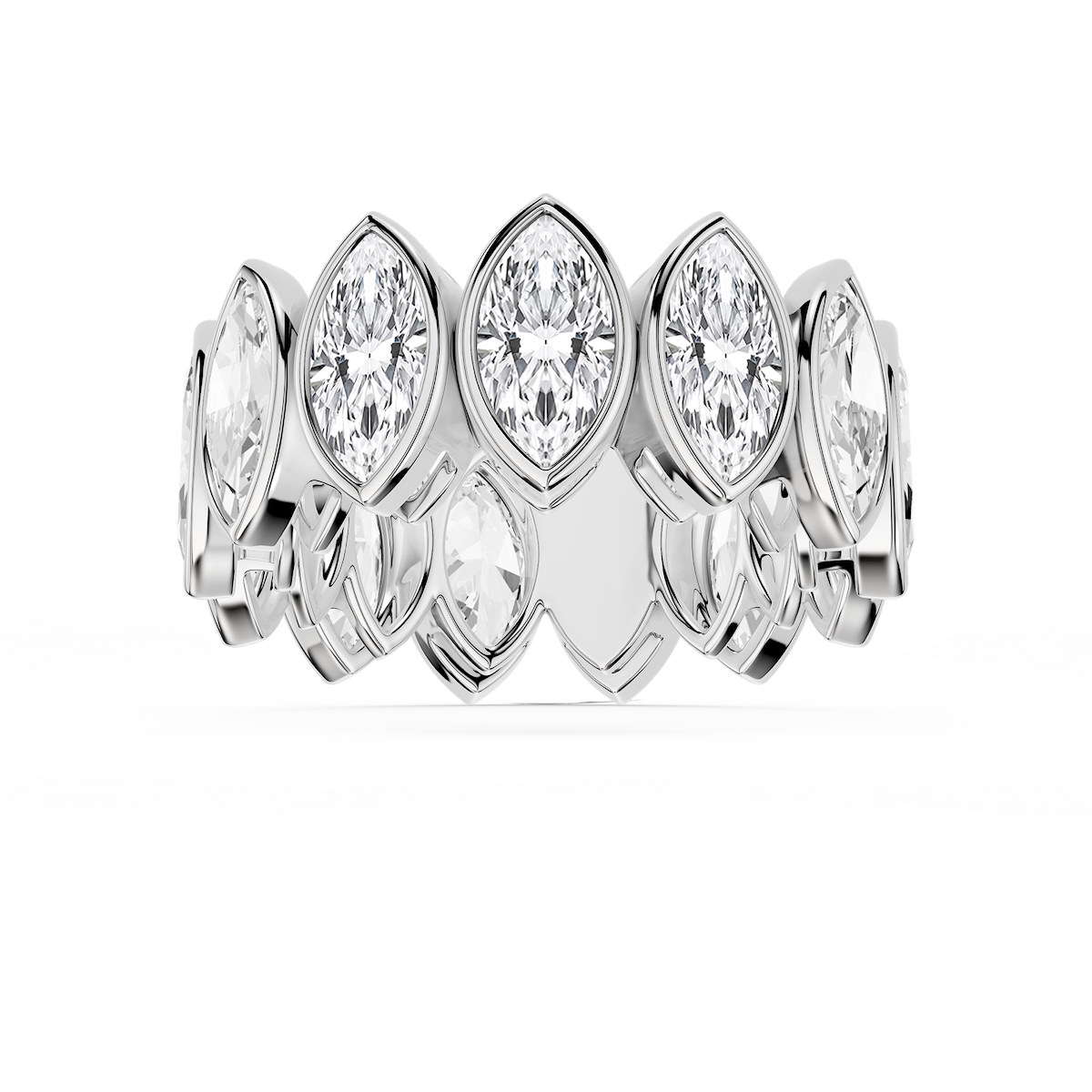 Tess Marquise Lab Grown Diamond Bezel Eternity Band