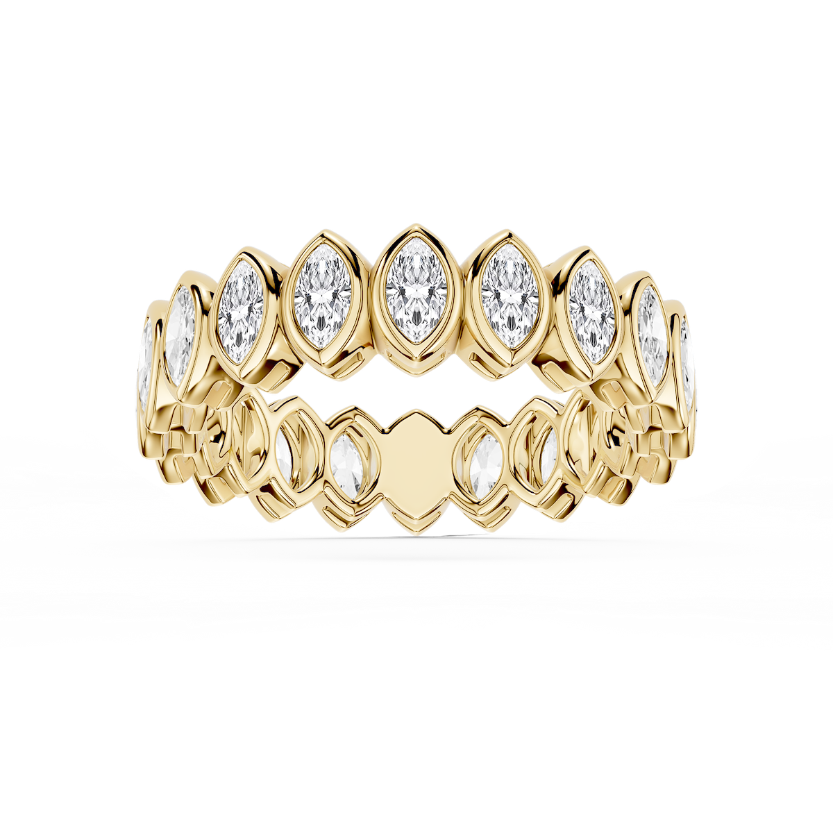 Tess Marquise Lab Grown Diamond Bezel Eternity Band