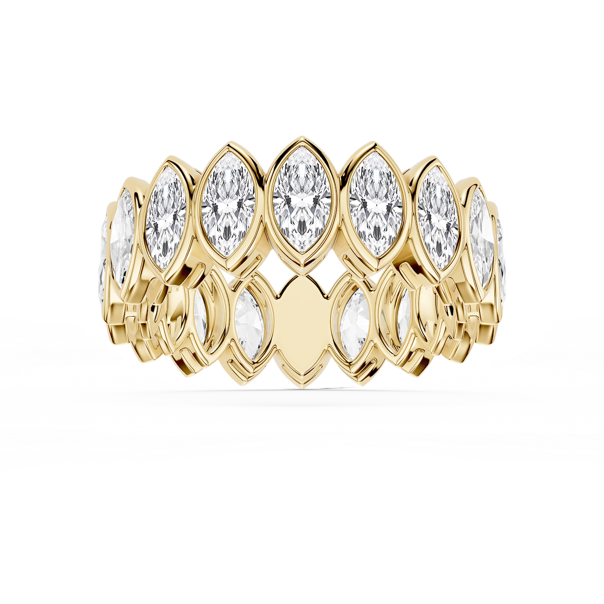 Tess Marquise Lab Grown Diamond Bezel Eternity Band