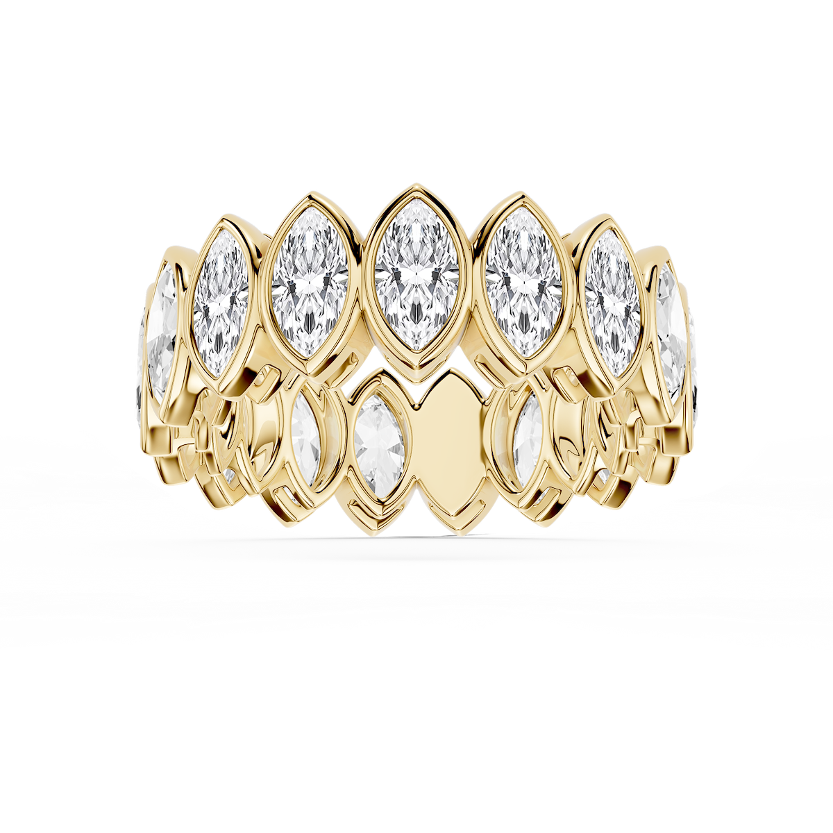 Tess Marquise Lab Grown Diamond Bezel Eternity Band
