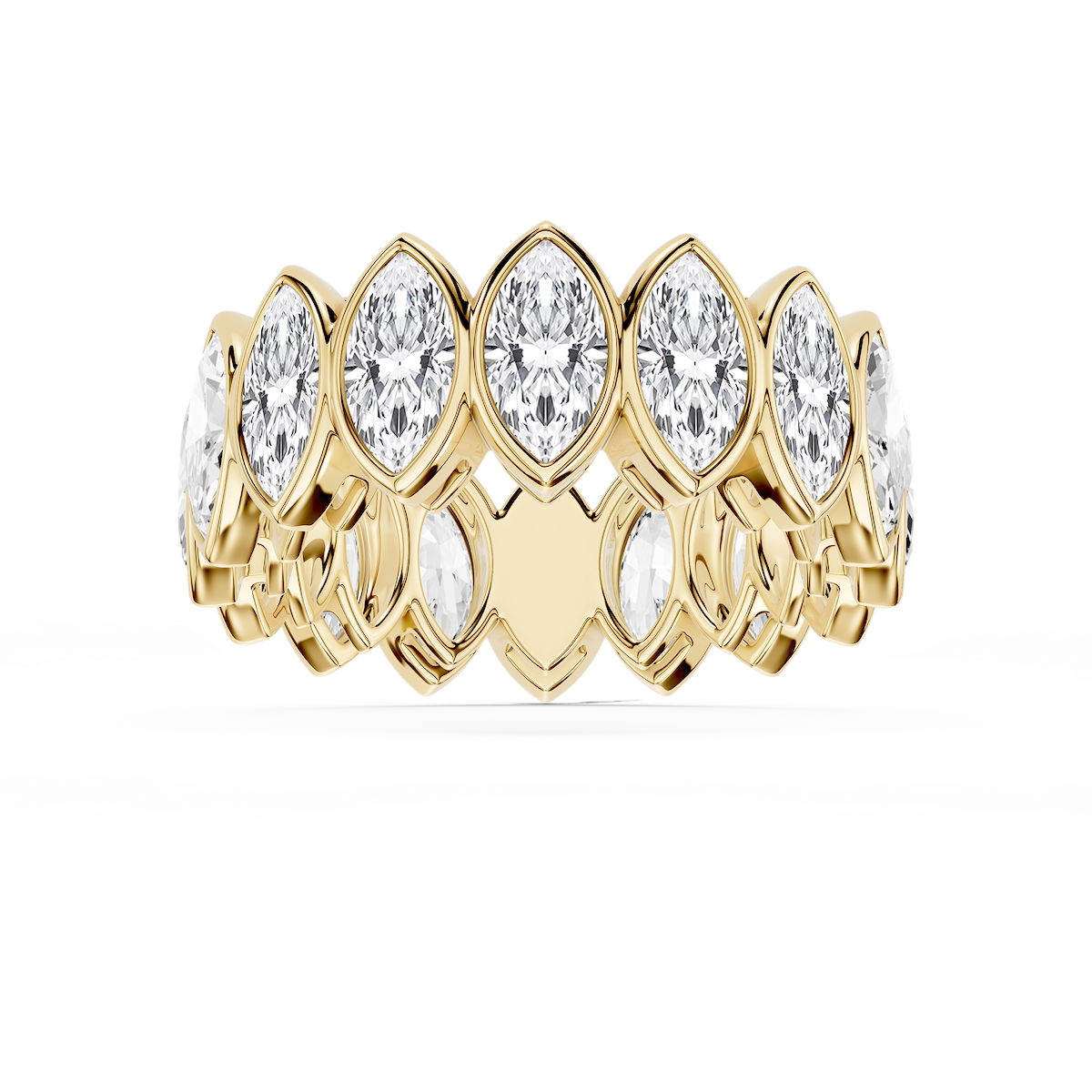 Tess Marquise Lab Grown Diamond Bezel Eternity Band