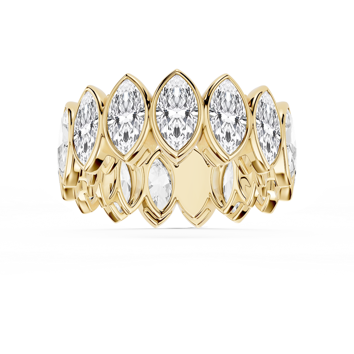Tess Marquise Lab Grown Diamond Bezel Eternity Band