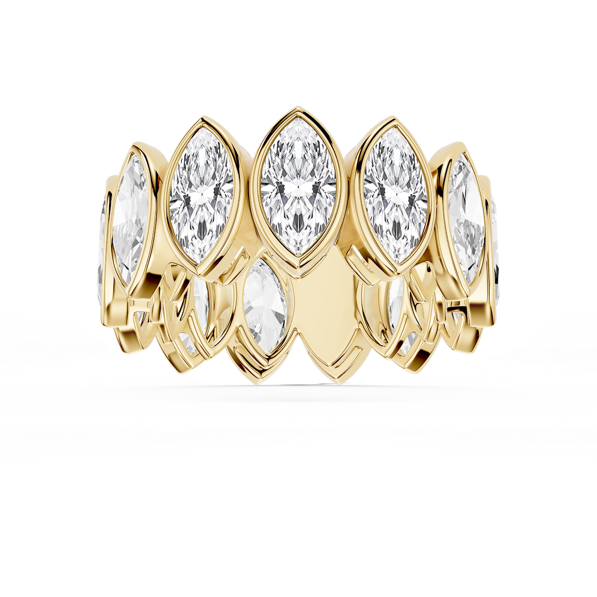 Tess Marquise Lab Grown Diamond Bezel Eternity Band