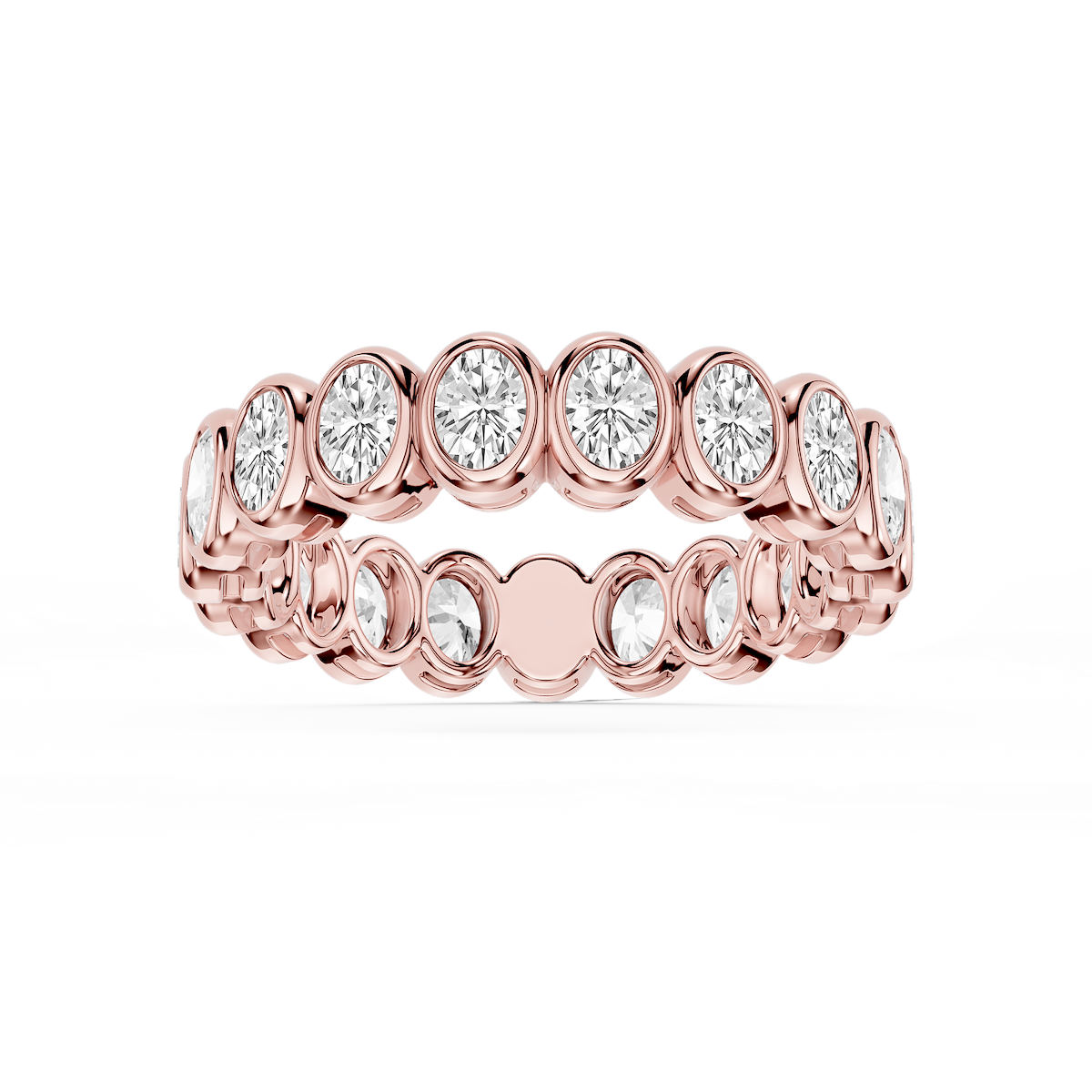Tess Oval Lab Grown Diamond Bezel Eternity Band