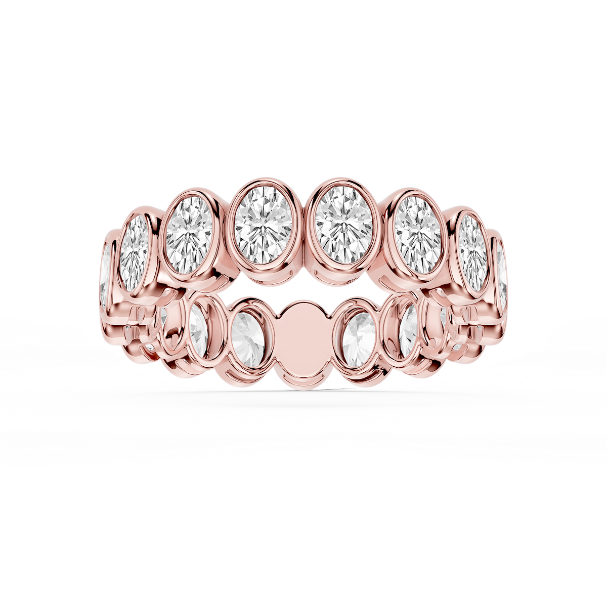 Tess Oval Lab Grown Diamond Bezel Eternity Band