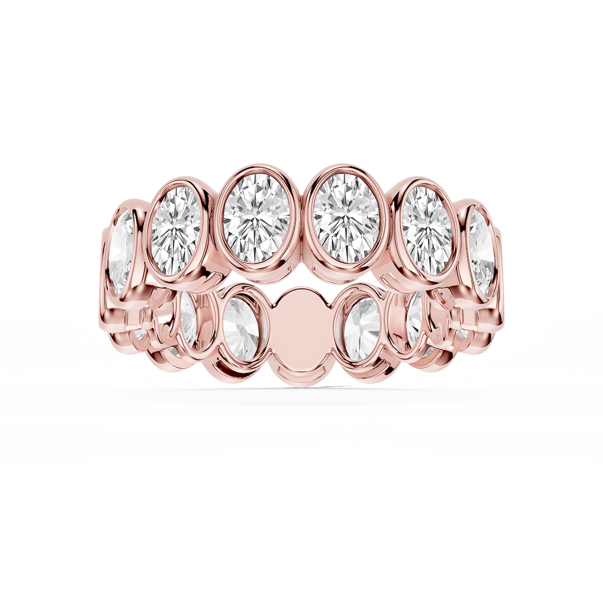 Tess Oval Lab Grown Diamond Bezel Eternity Band