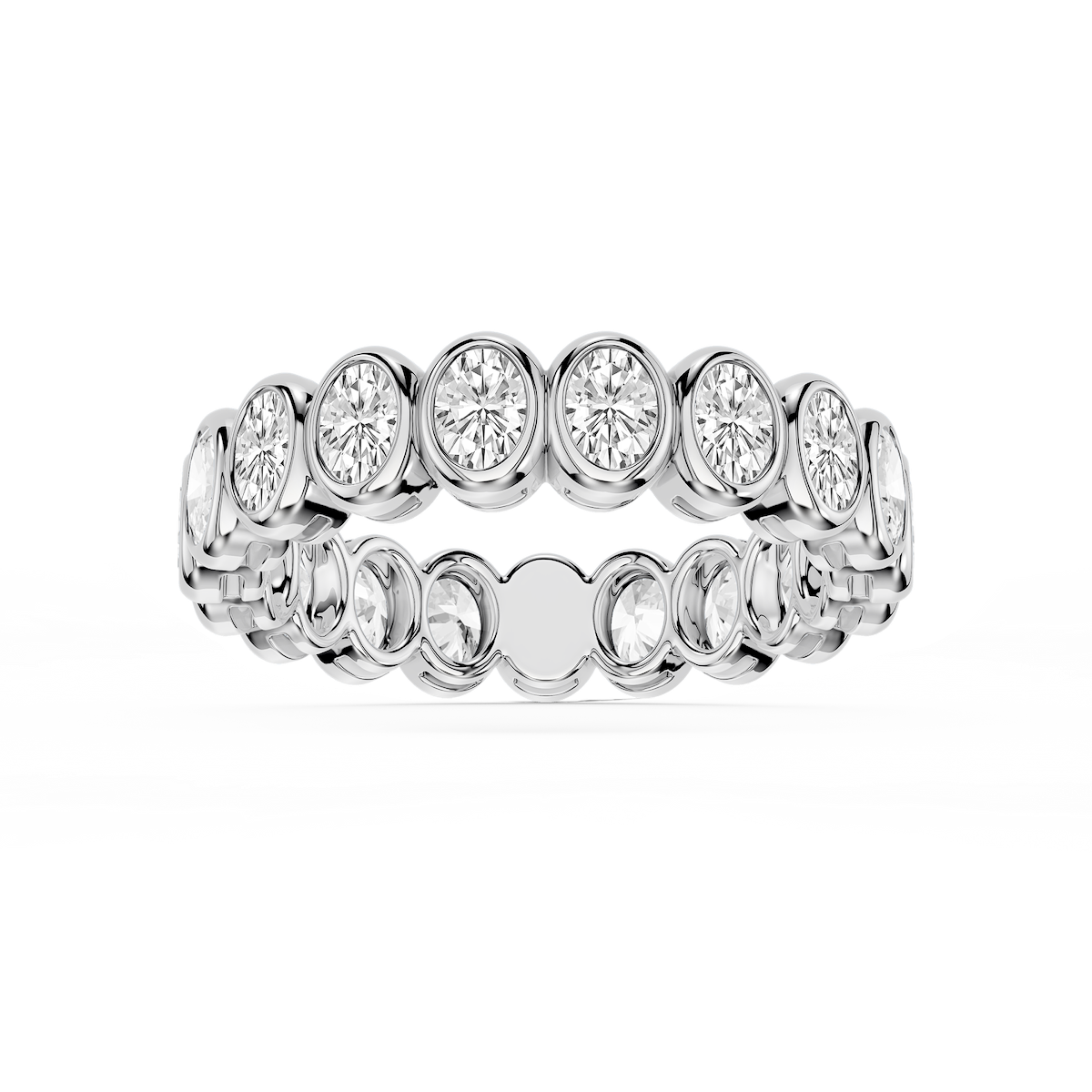 Tess Oval Lab Grown Diamond Bezel Eternity Band