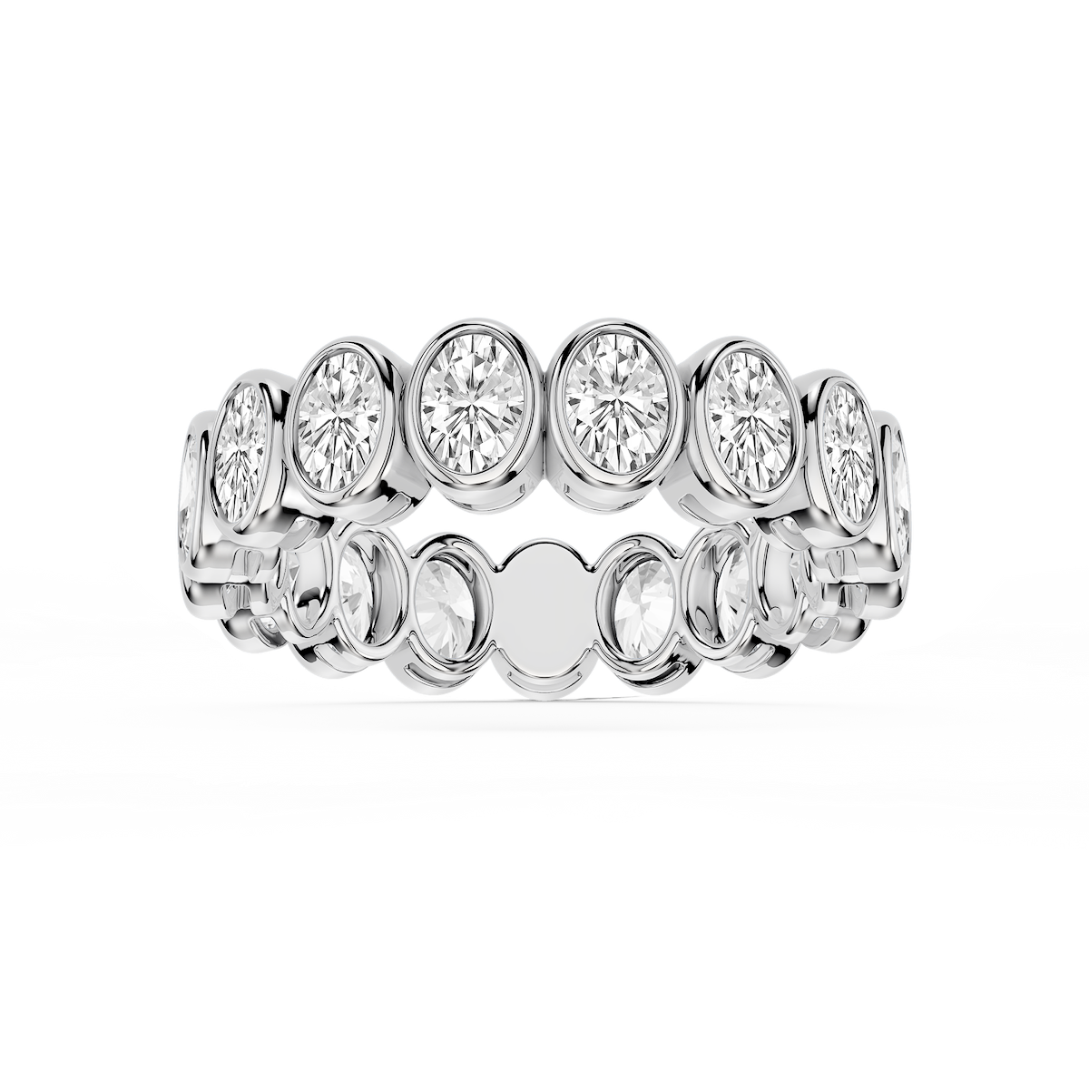 Tess Oval Lab Grown Diamond Bezel Eternity Band
