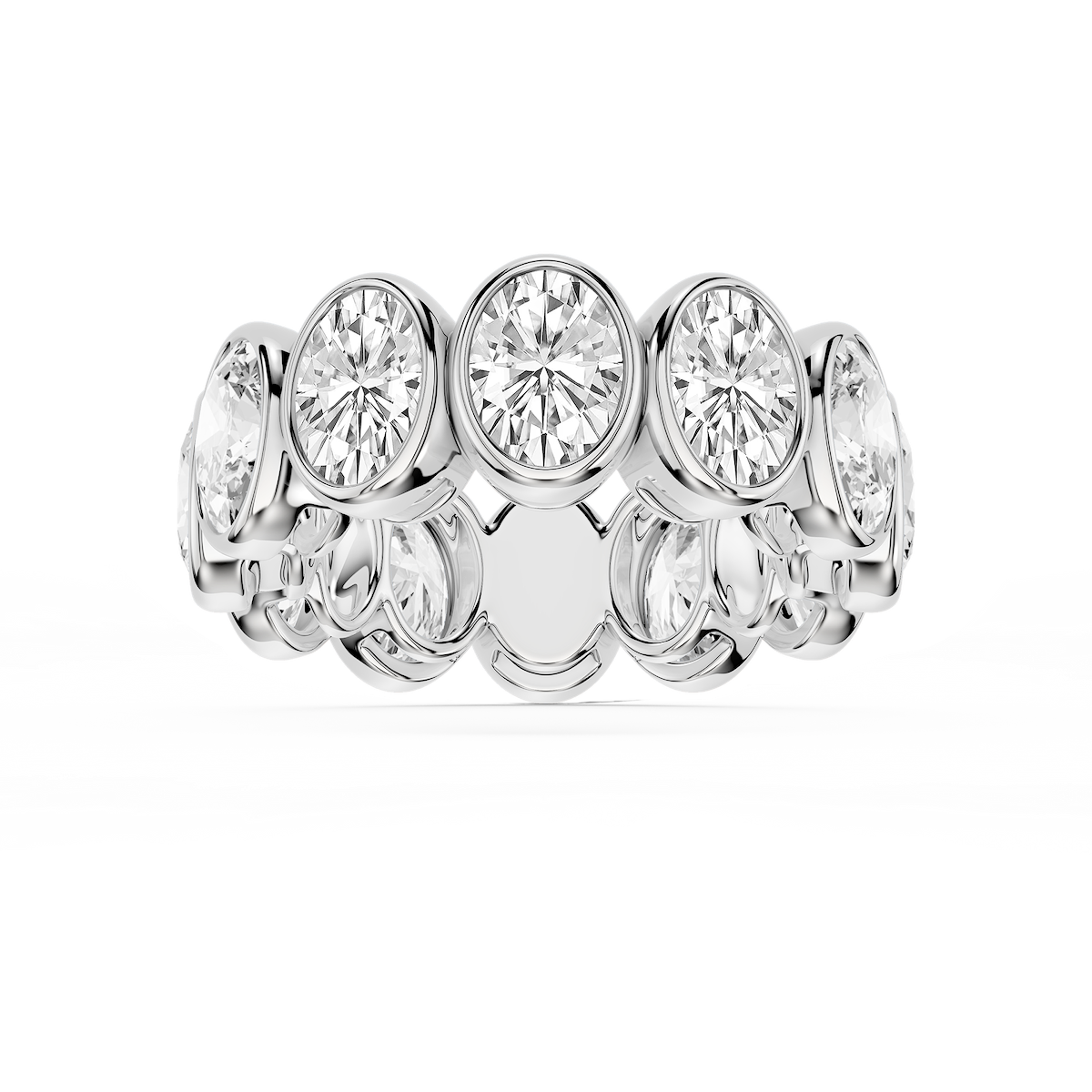 Tess Oval Lab Grown Diamond Bezel Eternity Band