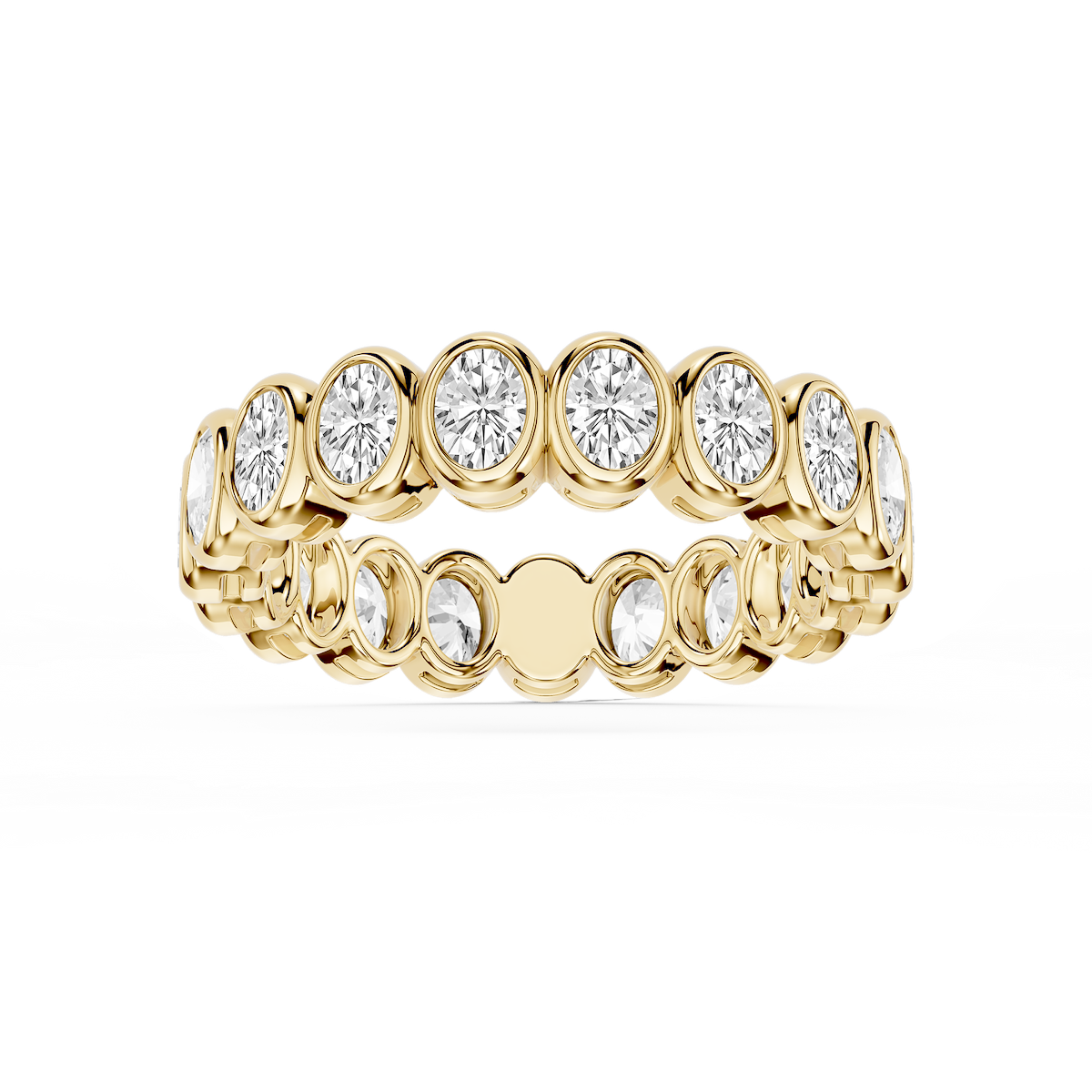 Tess Oval Lab Grown Diamond Bezel Eternity Band