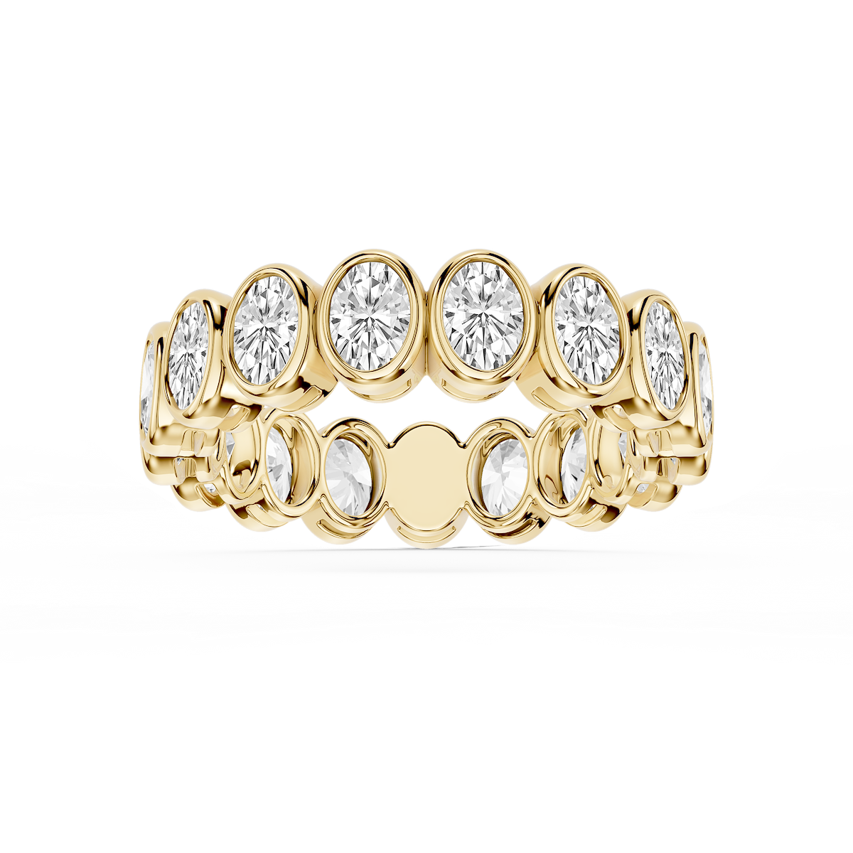 Tess Oval Lab Grown Diamond Bezel Eternity Band