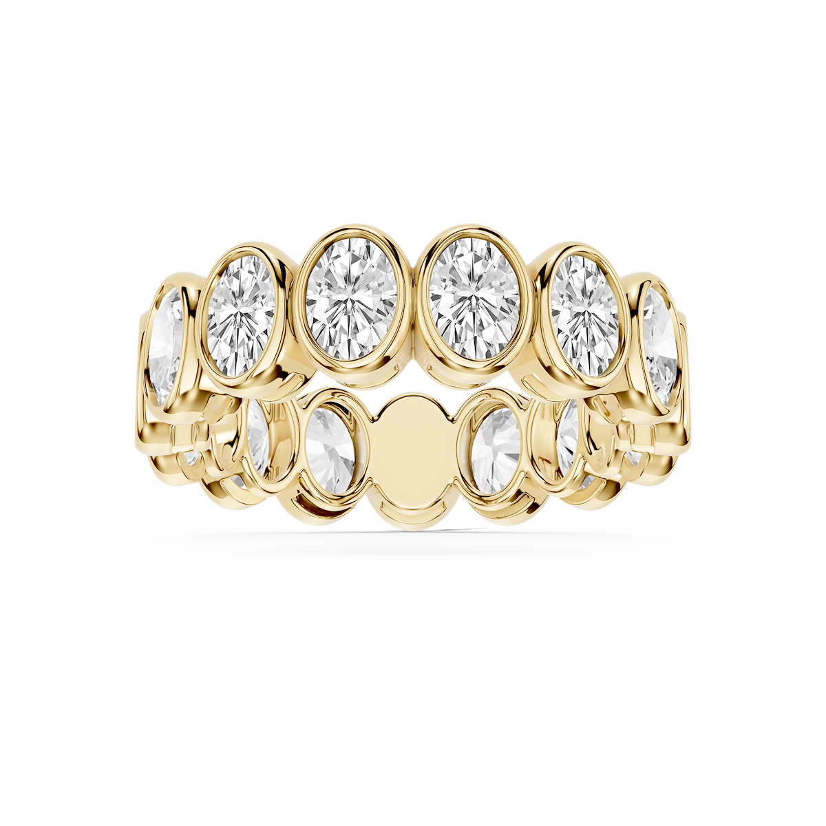 Tess Oval Lab Grown Diamond Bezel Eternity Band