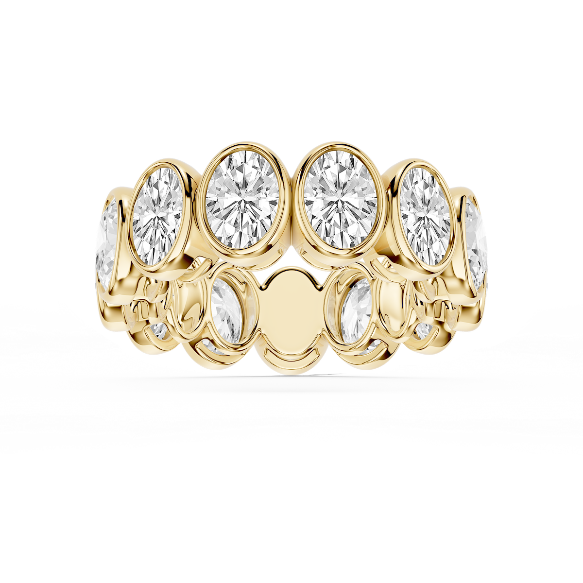 Tess Oval Lab Grown Diamond Bezel Eternity Band