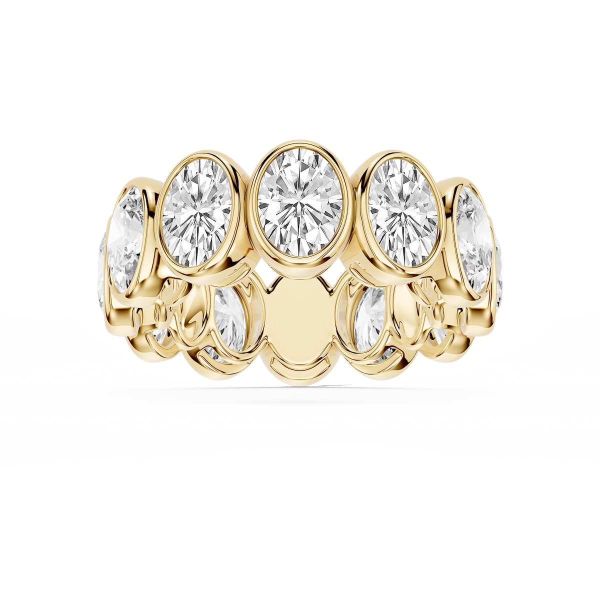 Tess Oval Lab Grown Diamond Bezel Eternity Band