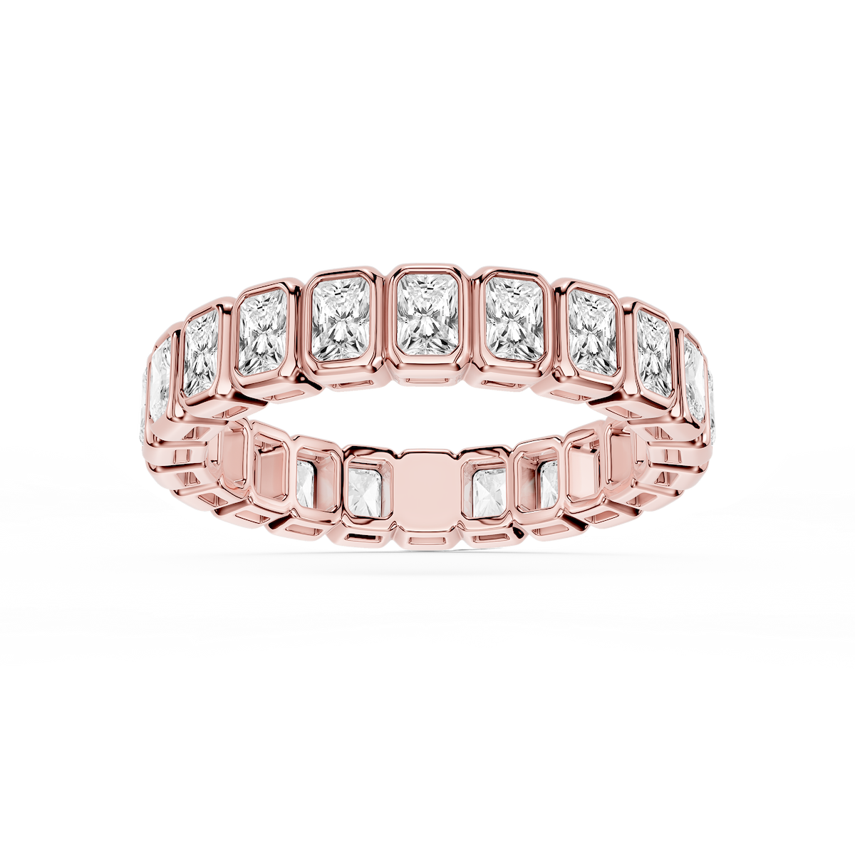 Tess Radiant Lab Grown Diamond Bezel Eternity Band