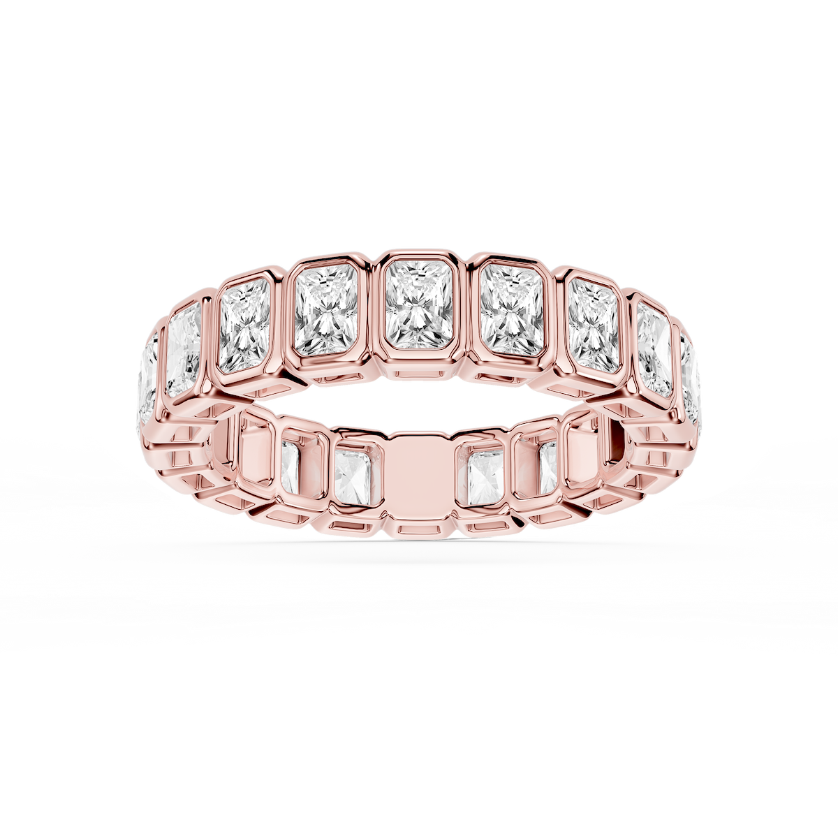 Tess Radiant Lab Grown Diamond Bezel Eternity Band