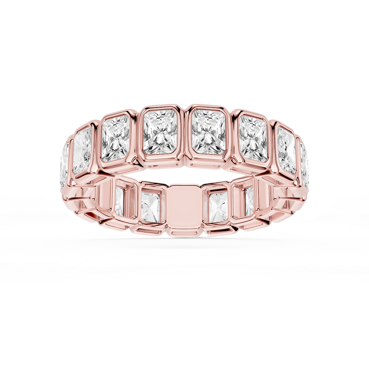 Tess Radiant Lab Grown Diamond Bezel Eternity Band
