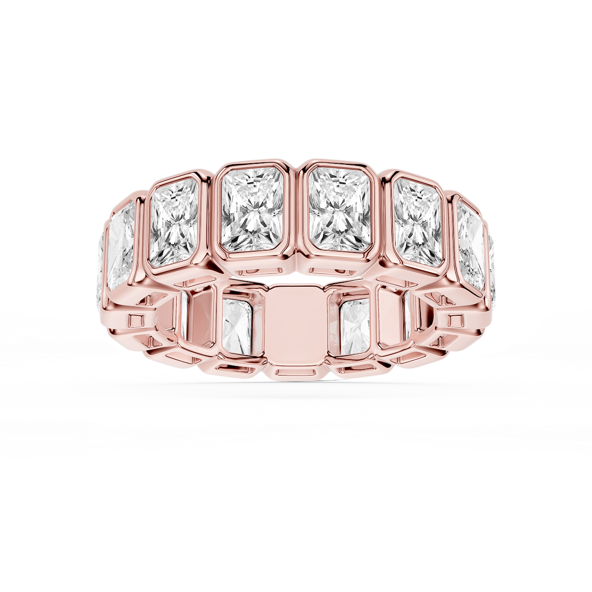 Tess Radiant Lab Grown Diamond Bezel Eternity Band