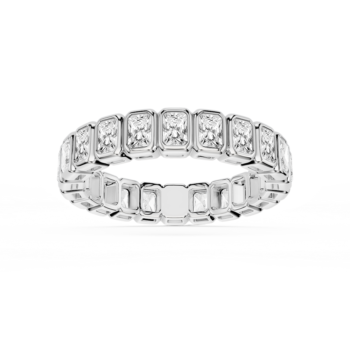 Tess Radiant Lab Grown Diamond Bezel Eternity Band