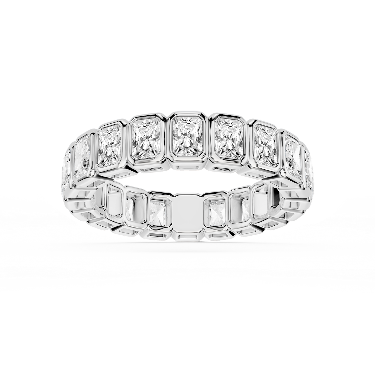 Tess Radiant Lab Grown Diamond Bezel Eternity Band