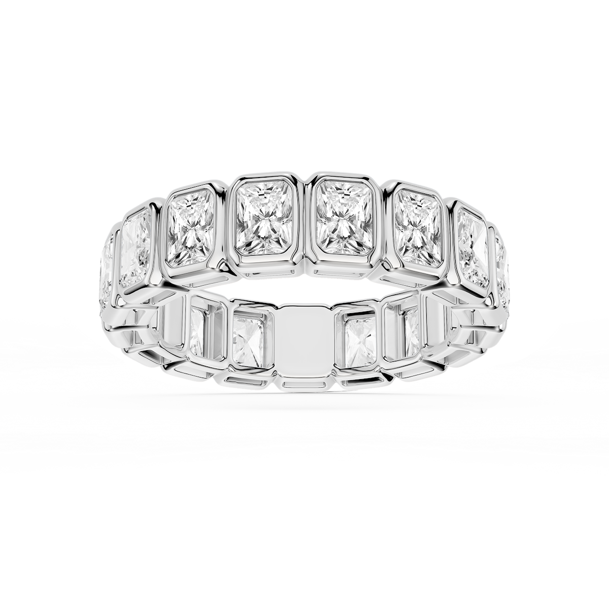 Tess Radiant Lab Grown Diamond Bezel Eternity Band