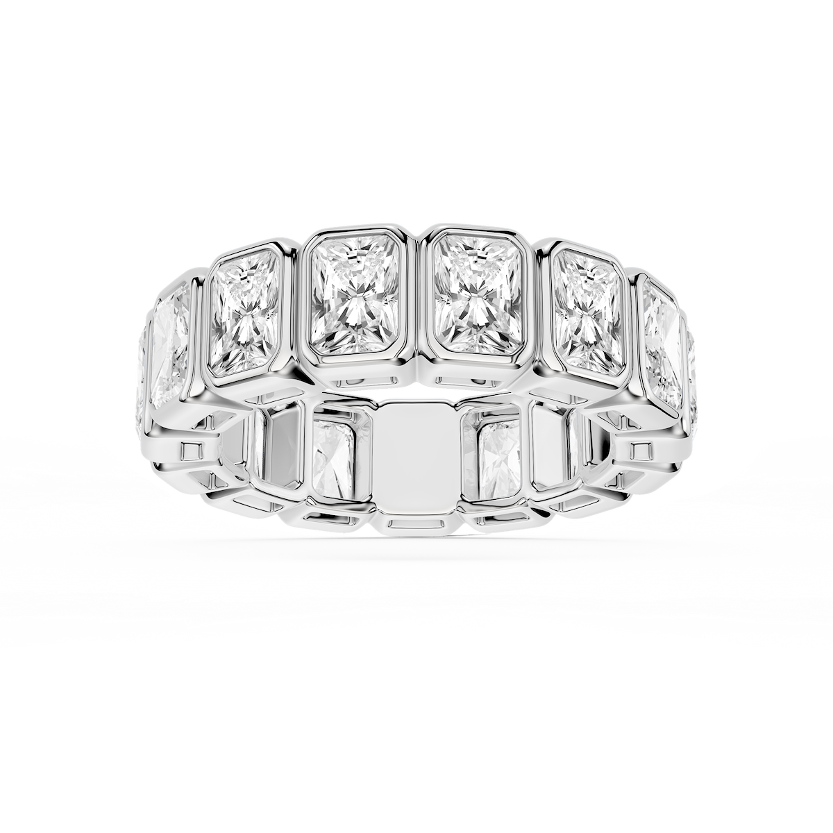 Tess Radiant Lab Grown Diamond Bezel Eternity Band
