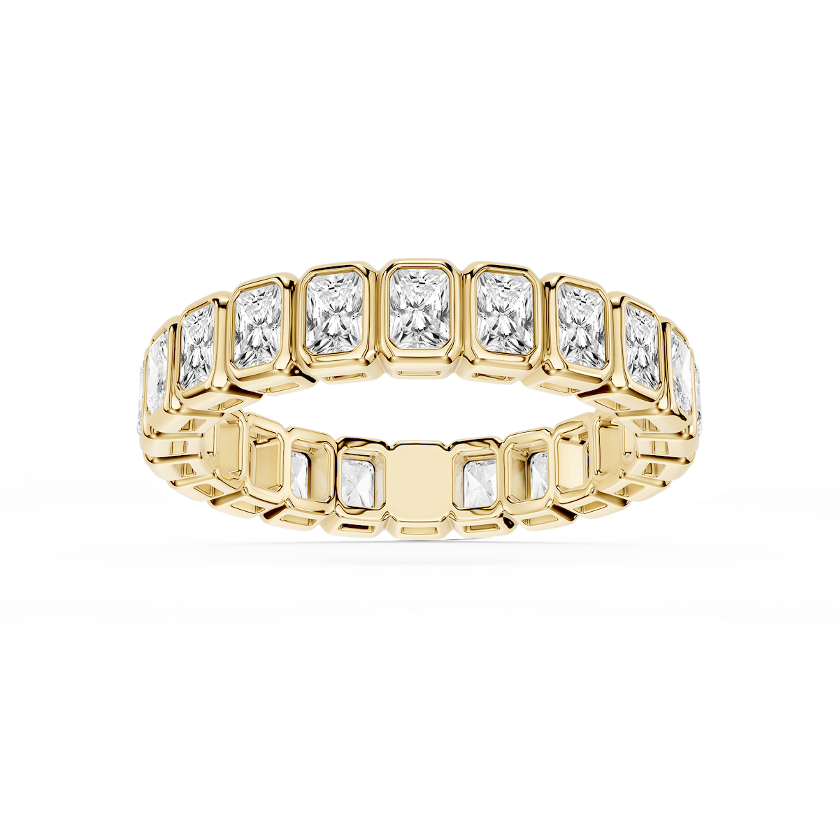 Tess Radiant Lab Grown Diamond Bezel Eternity Band