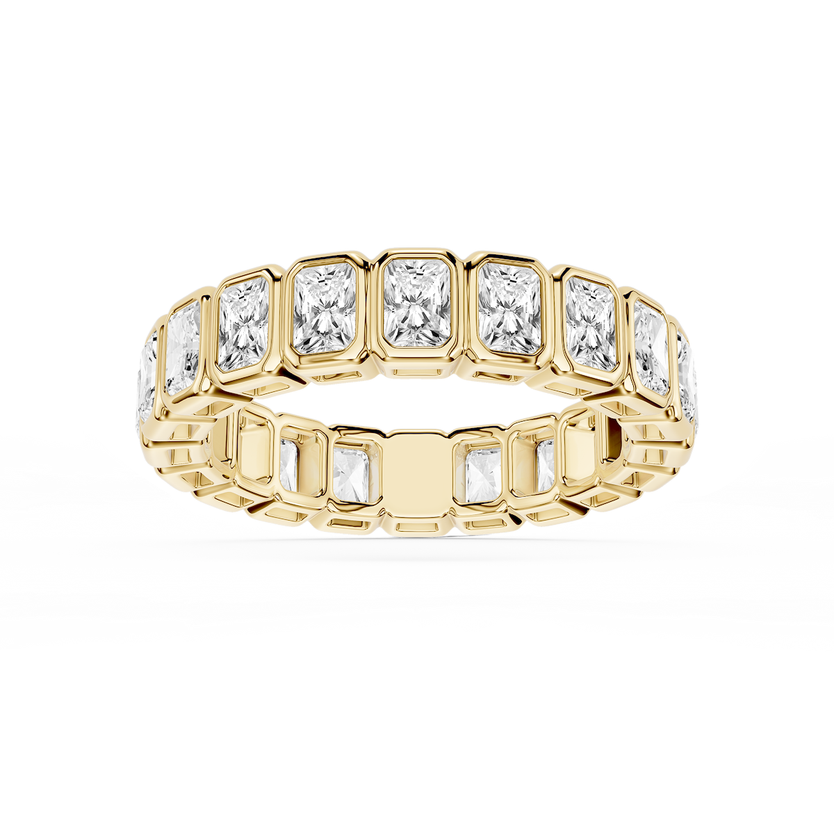 Tess Radiant Lab Grown Diamond Bezel Eternity Band