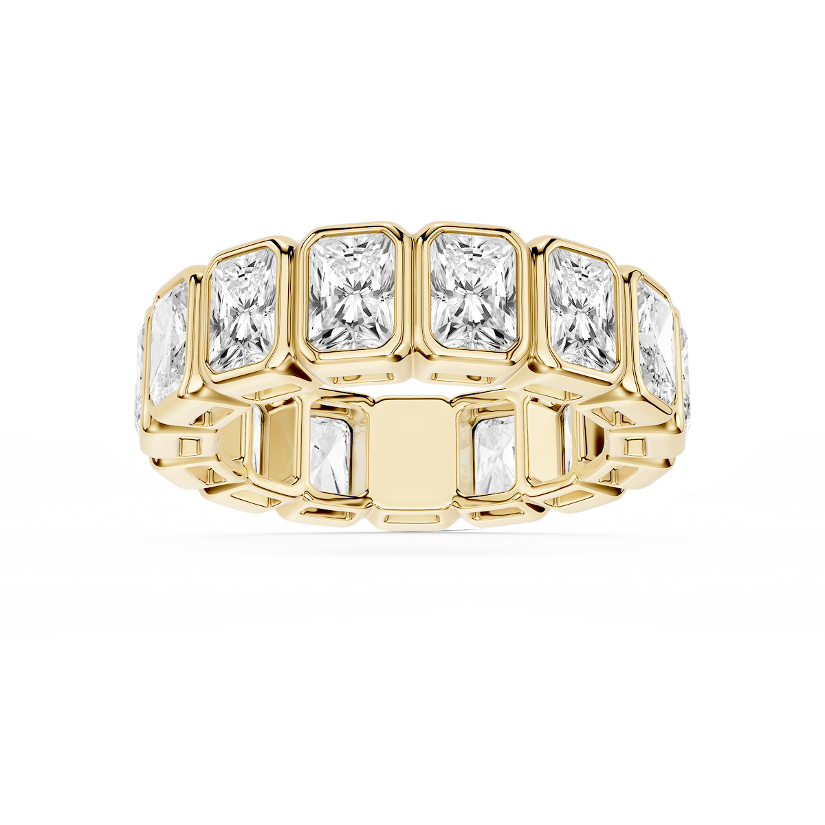 Tess Radiant Lab Grown Diamond Bezel Eternity Band
