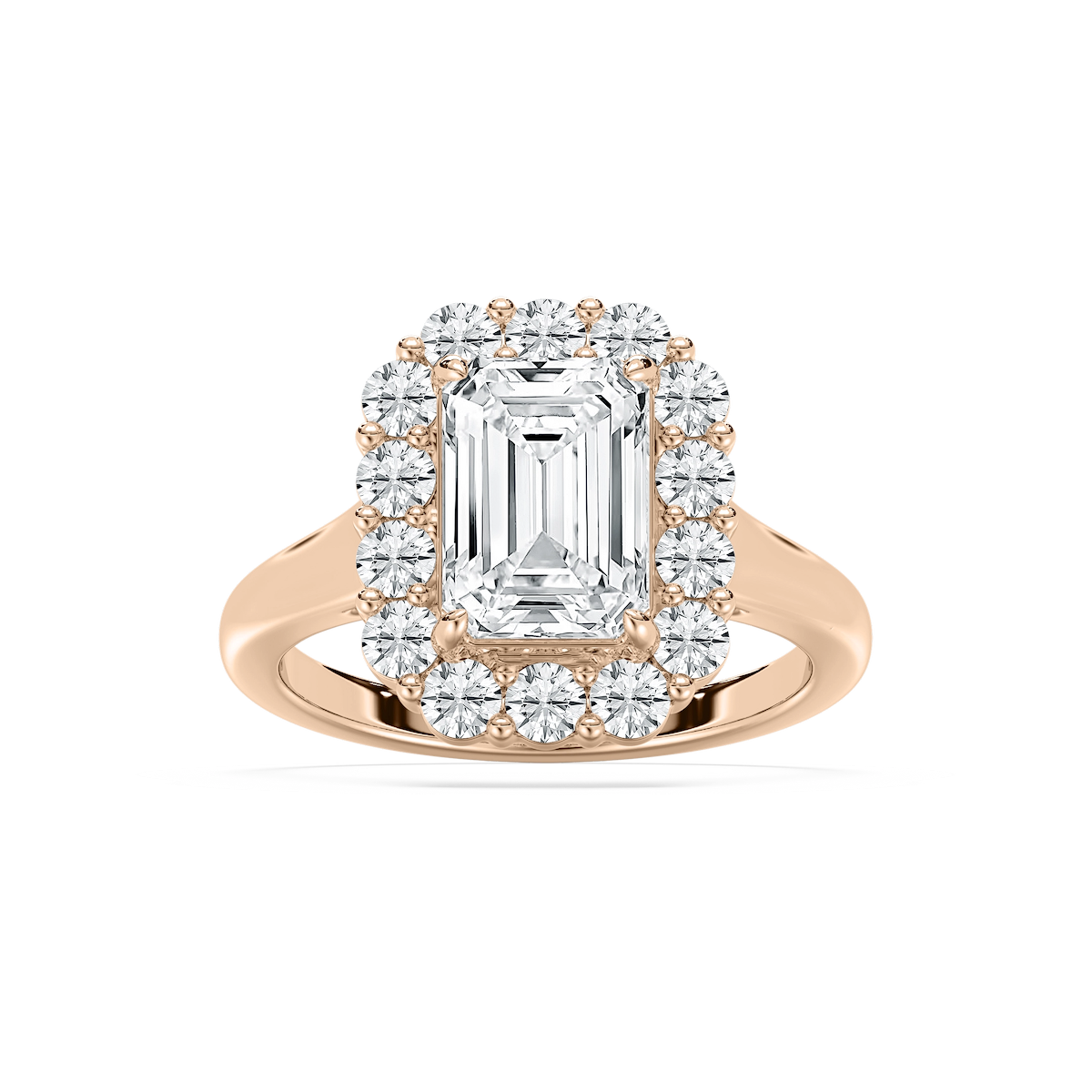 Thea 3 ⁷⁄₈ ctw Emerald Lab Grown Diamond Grand Halo Engagement Ring